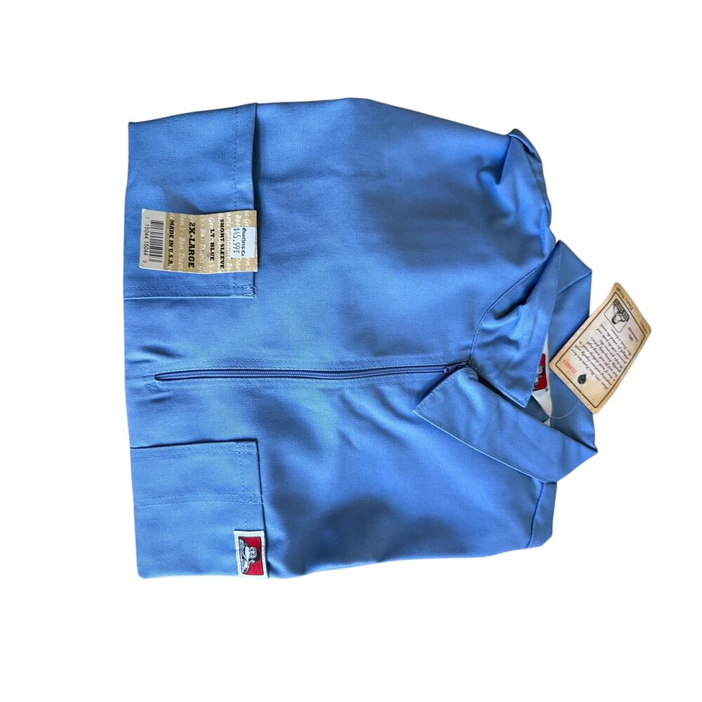 Ben Davis Short Sleeve Half Zip Shirt — Light Blue — Size 3XL — brand new  tags